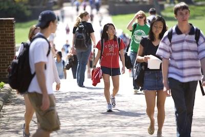 Students on campus